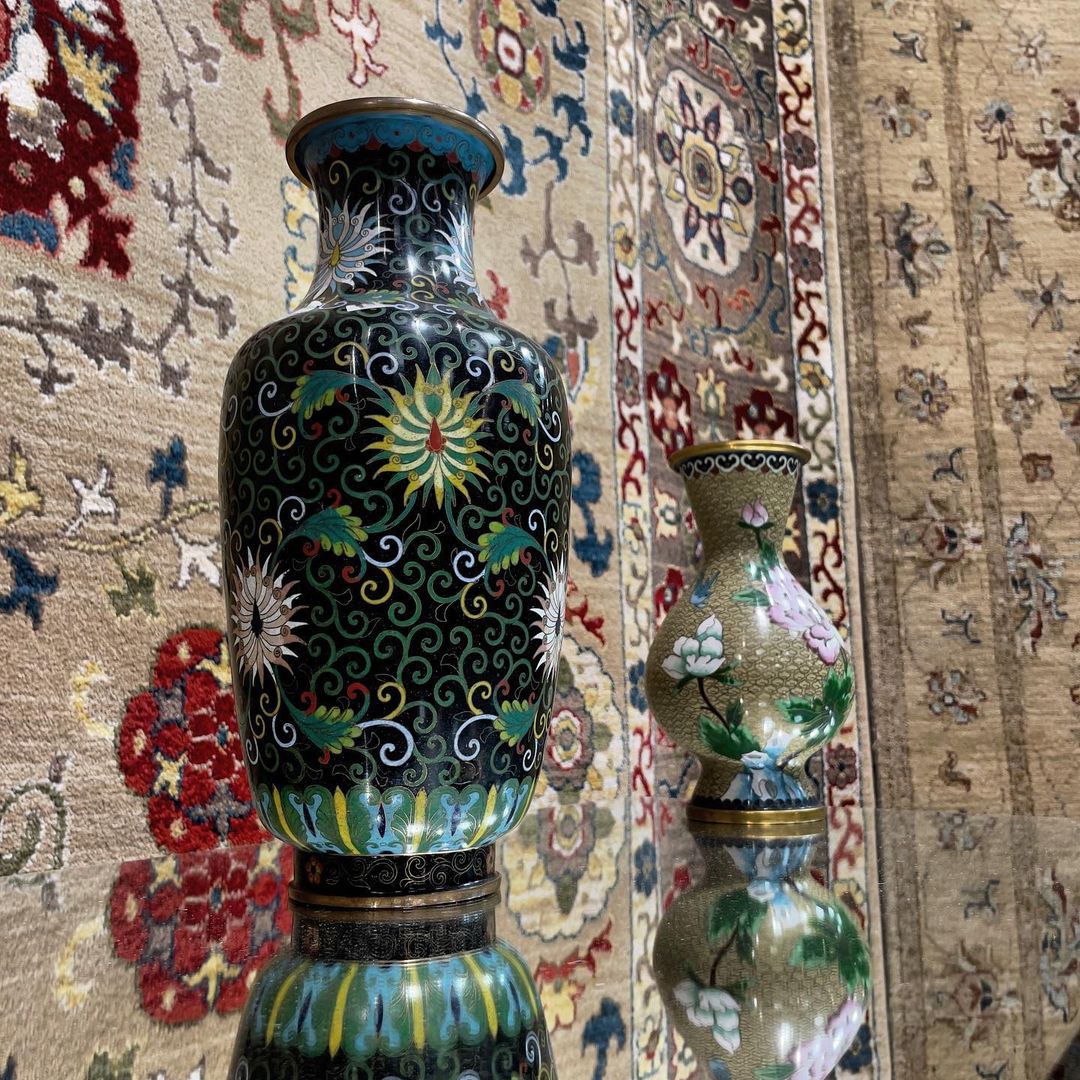 Artisan weaving a rug